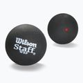Loptičky na squash Wilson Staff Ball Red Dot 3 ks čierne.