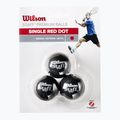 Loptičky na squash Wilson Staff Ball Red Dot 3 ks čierne. 2