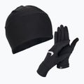 Pánsky set čiapka + rukavice Nike Essential Running black/black/silver