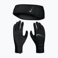Dámska súprava páska na ruku a rukavice Nike Essential Running black/black/silver 9
