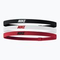 Elastické čelenky Nike 2.0 3 ks čierna/biela/univerzitná červená