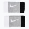Náramky Nike Swoosh Doublewide 2 ks šedá/čierna N0001586-016 2