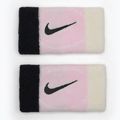 Potítka Nike Swoosh Doublewide Wristbands 2 szt. pink foam/coconut milk/black