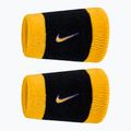 Potítka Nike Swoosh Classic Doublewide Wristbands 2 ks black/court purple university gold