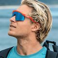 Slnečné okuliare Oakley Hydra neónovo oranžové/prismové zafírové 12
