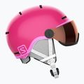 Detská lyžiarska prilba Salomon Grom Visor S2 ružová L399162 8