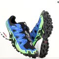 Pánska bežecká obuv Salomon Spikecross 6 GTX black/surf the web/green gecko 17