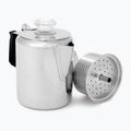 GSI Outdoors Glacier Stainless 3 Cup Perc W/Silicone Handle leštená turistická kaviareň