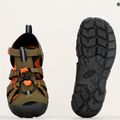 Juniorské sandále KEEN Seacamp II CNX dark olive/gold flame 9