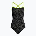 Funkita Dámske jednodielne plavky s popruhmi Šedá FS38L7141608