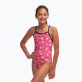 Detské jednodielne plavky Funkita Single Strap One Piece paper pink