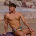 Pánske plavecké boxerky Funky Trunks Sidewinder Trunks berry good 6