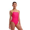 Detské jednodielne plavky Funkita Strapped In One Piece pink proton 2