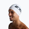 2XU Silikónová plavecká čiapka biela/biela 3