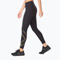 Dámske tréningové legíny 2XU Force Mid-Rise Compression black and gold WA5367B 2