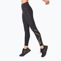 Dámske tréningové legíny 2XU Force Mid-Rise Compression black and gold WA5367B 3
