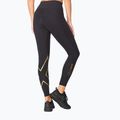 Dámske tréningové legíny 2XU Force Mid-Rise Compression black and gold WA5367B 4