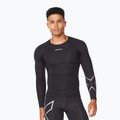 Pánske tréningové tričko s dlhým rukávom 2XU Core Compression black MA6398A