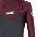 Rip Curl Dawn Patrol pánsky 4/3 mm šedý a bordový plavecký oblek WSM9CM 4