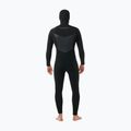 Pánska plavecká pena Rip Curl Dawn Patrol s kapucňou 6/4 mm a zipsom na hrudi Black 2