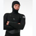 Pánska plavecká pena Rip Curl Dawn Patrol s kapucňou 6/4 mm a zipsom na hrudi Black 4