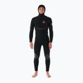 Pánsky plavecký neoprén Rip Curl Flashbomb Fusion 5/4mm Hooded Zip Free black