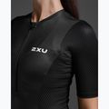 Dámsky triatlonový oblek 2XU Aero Hex Sleeved black/white 3