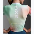 Dámsky triatlonový oblek 2XU Aero Hex Sleeved jelly mint/majol 7