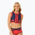 Horný diel plaviek Rip Curl Coco Short Sleeve Vest red/dark blue 2