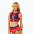 Horný diel plaviek Rip Curl Coco Short Sleeve Vest red/dark blue 5