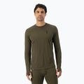 Pánska termoaktívna mikina Mons Royale Cascade Merino Base Layer dark olive