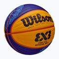 Basketbalová lopta Wilson Fiba 3x3 Game Ball Paris Retail 2024 modrá/žltá veľkosť 6 4