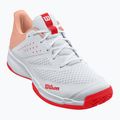 Dámska tenisová obuv Wilson Kaos Stroke 2.0 white/peach perfait/infrared 8