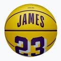 Basketbalová lopta detská Wilson NBA Player Icon Mini Lebron žltá veľkosť 3