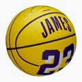 Basketbalová lopta detská Wilson NBA Player Icon Mini Lebron žltá veľkosť 3 2