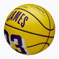 Basketbalová lopta detská Wilson NBA Player Icon Mini Lebron žltá veľkosť 3 3
