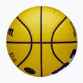 Basketbalová lopta detská Wilson NBA Player Icon Mini Lebron žltá veľkosť 3 7