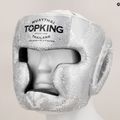 Boxerská prilba Top King Super Star white/silver 7