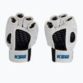 KSW grapplingové rukavice kožené biele 2