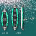 Aqua Marina Laxo Rekreačný kajak 12'6" zelený nafukovací kajak pre 3 osoby 11
