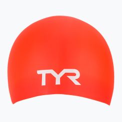 Plavecká čiapka TYR Long Hair Wrinkle Free Silicone bright red