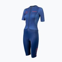 Dámska triatlonová kombinéza ZONE3 Aeroforce X II SS Trisuit navy