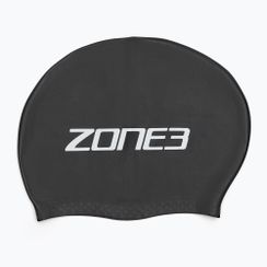 ZONE3 Kúpacia čiapka s dlhými vlasmi čierna