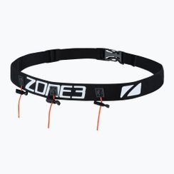Pás na štartové číslo ZONE3 Racebelt - Gél Loops V2 black/white