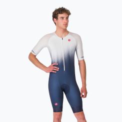 Pánsky cyklistický oblek Castelli Core Tri belgian blue/white