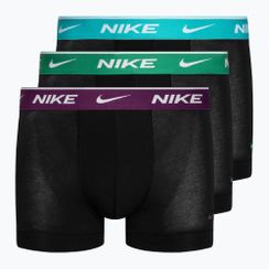 Pánske boxerky Nike Everyday Cotton Stretch Trunk 3 páry tyrkysová/fialová/modrá
