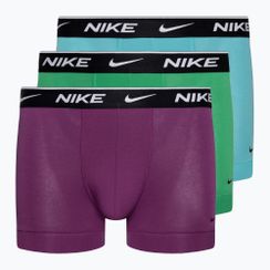 Pánske boxerky Nike Everyday Cotton Stretch Trunk 3 páry zelená/fialová/modrá