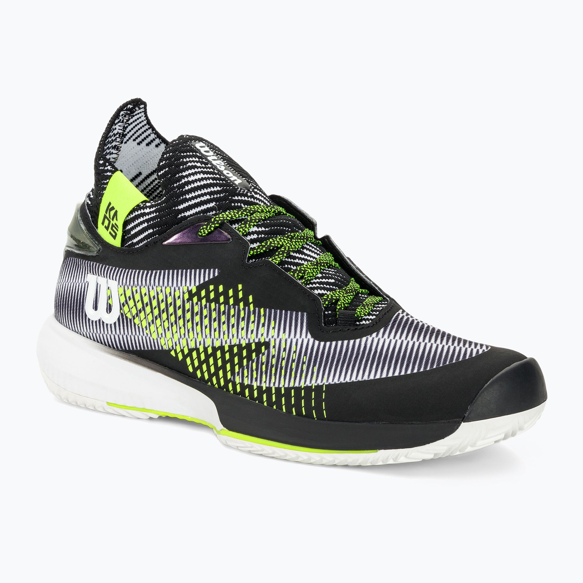 Pánska tenisová obuv Wilson Kaos Rapide STF Clay white/black/safety yellow (Kaos Rapide STF Clay WRS330160)