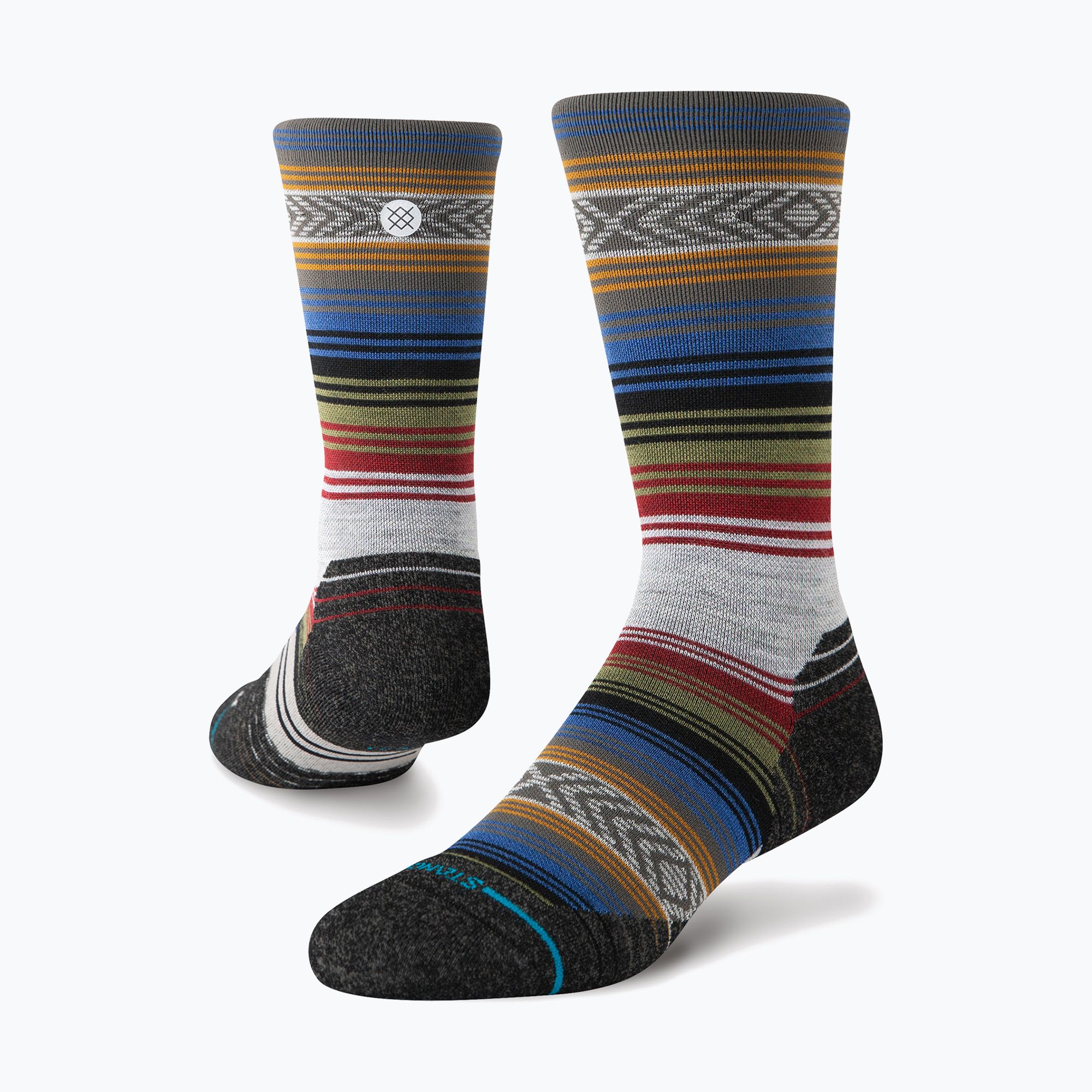 Bežecké ponožky Stance Light Wool Crew black/red (Light Wool Crew A448A24LIG-BLR)