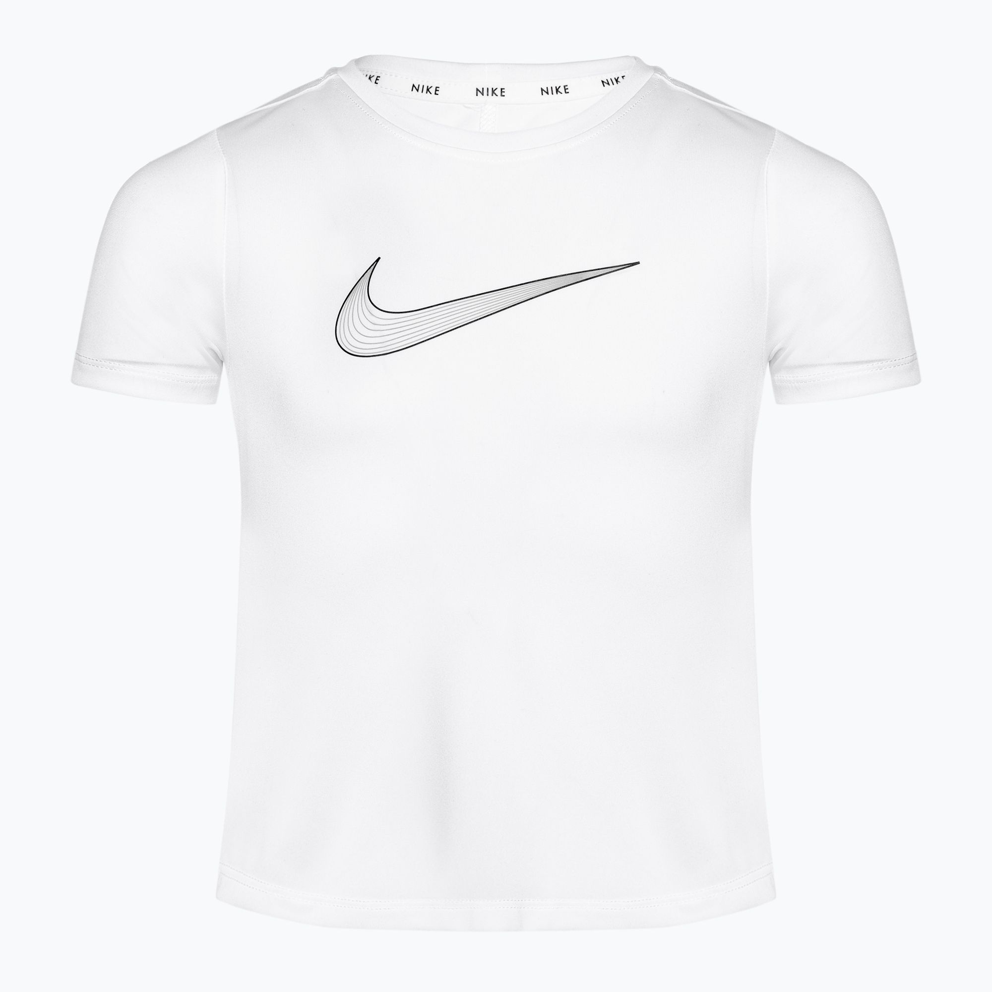 Detské tričko Nike Dri-Fit One SS Training biele/čierne (Dri-Fit One SS Training DD7639)